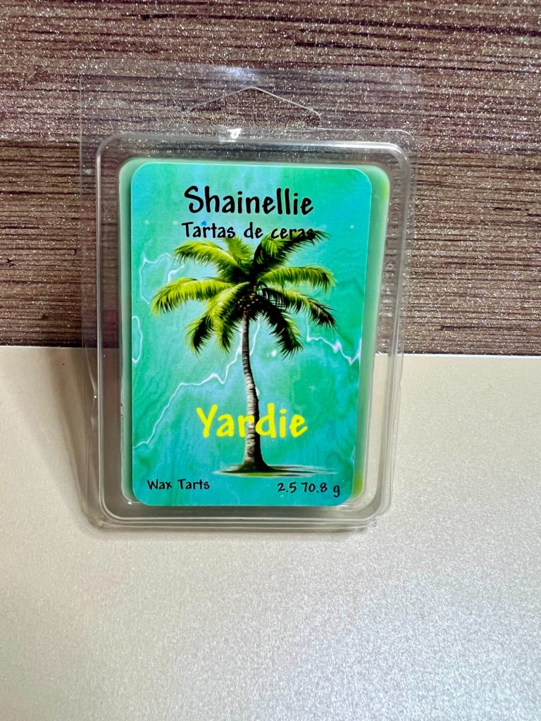 Yardie Packaged item featuring a palm tree and the word "Yardie" in yellow text.